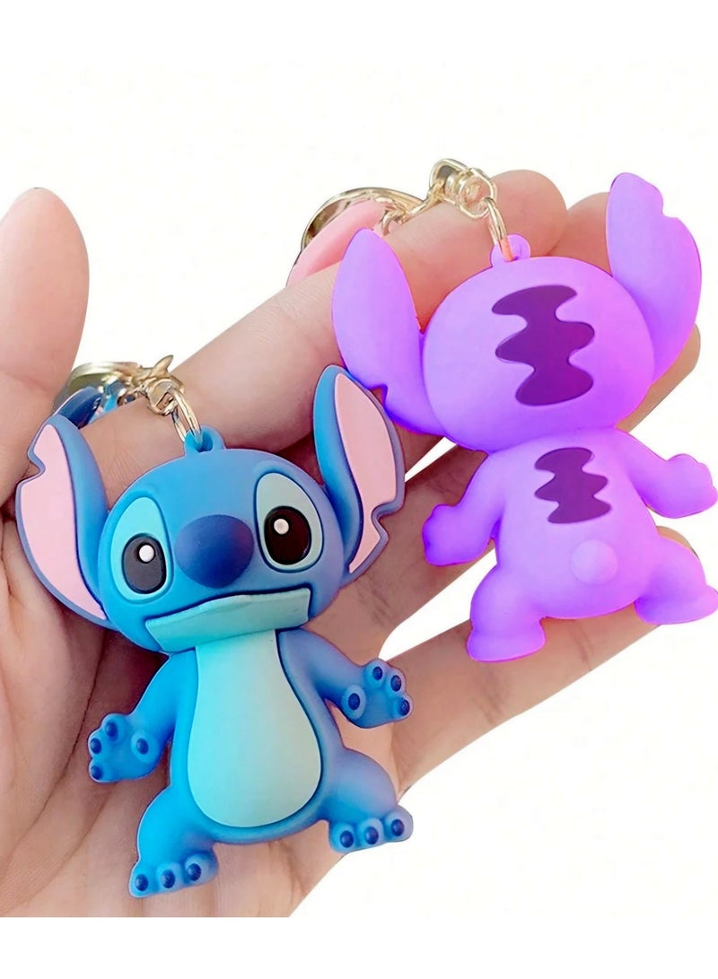 STITCH Purple Stitch Rubber Keychain - Image 4